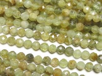 【動画】【素晴らしい輝き】グロッシュラーガーネットAA++ ラウンドカット4mm 1連(約37cm)