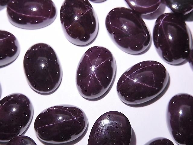 【動画】スターガーネット オーバル カボション14×10mm 2個の画像