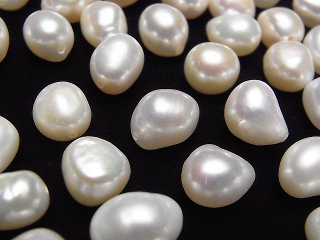 好評受付中 淡水 真珠 ６ｍｍ ６．５ｍｍ ライス ルース 片孔ペア 材料