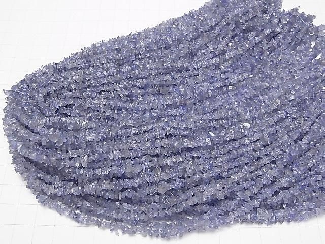 【動画】タンザナイトAAA チップ(ミニタンブル) 1連(約82cm) サムネイル4