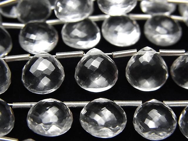 【動画】宝石質クリスタルAAA マロン ブリオレットカット8×8mm 1連(8粒)の画像