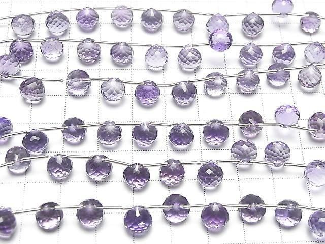 【動画】宝石質アメジストAAA オニオン ブリオレットカット 1連(8粒) サムネイル4