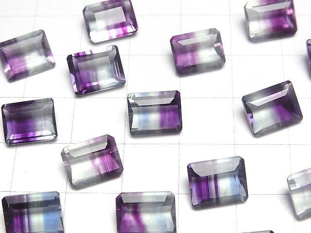 【動画】宝石質バイカラーフローライトAAA ルース レクタングルファセットカット10×8mm 1粒 サムネイル3
