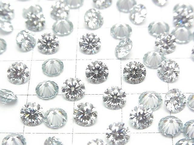 【動画】モアサナイトAAA ルース ラウンドファセットカット5×5mm 【アイスブルー】 1粒 サムネイル2