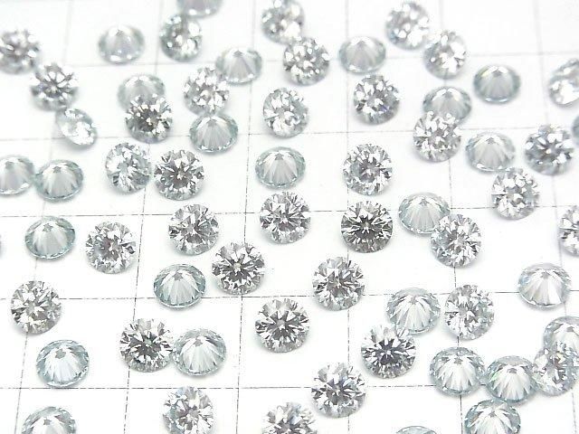【動画】モアサナイトAAA ルース ラウンドファセットカット5×5mm 【アイスブルー】 1粒 サムネイル3