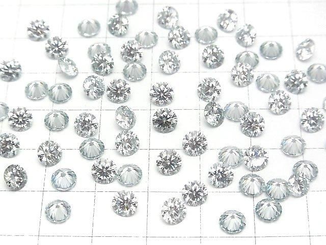 【動画】モアサナイトAAA ルース ラウンドファセットカット5×5mm 【アイスブルー】 1粒 サムネイル4