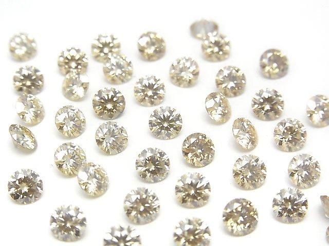 【動画】モアサナイトAAA ルース ラウンドファセットカット5×5mm 【シャンパン】 1粒の画像