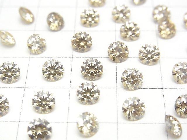 【動画】モアサナイトAAA ルース ラウンドファセットカット5×5mm 【シャンパン】 1粒 サムネイル2