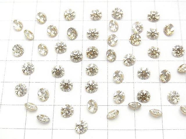 【動画】モアサナイトAAA ルース ラウンドファセットカット5×5mm 【シャンパン】 1粒 サムネイル4