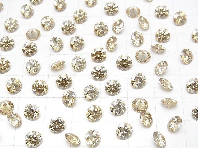 【動画】モアサナイトAAA ルース ラウンドファセットカット6×6mm 【シャンパン】 1粒 サムネイル4