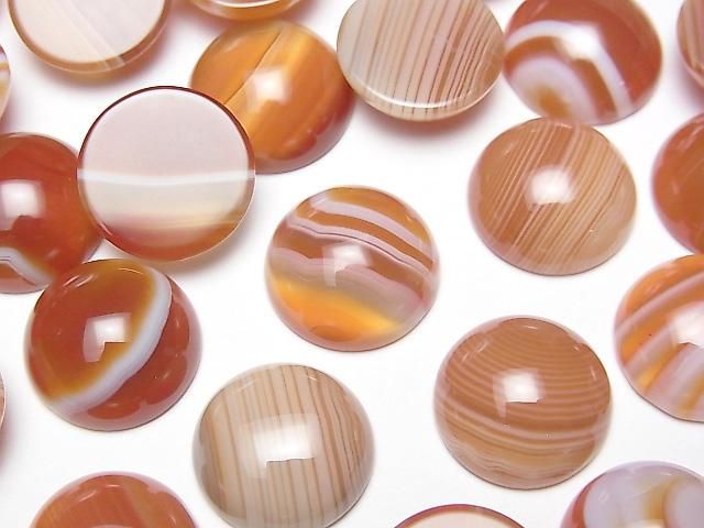 【動画】カーネリアン・サードニクス ラウンド カボション14×14mm 4個の画像