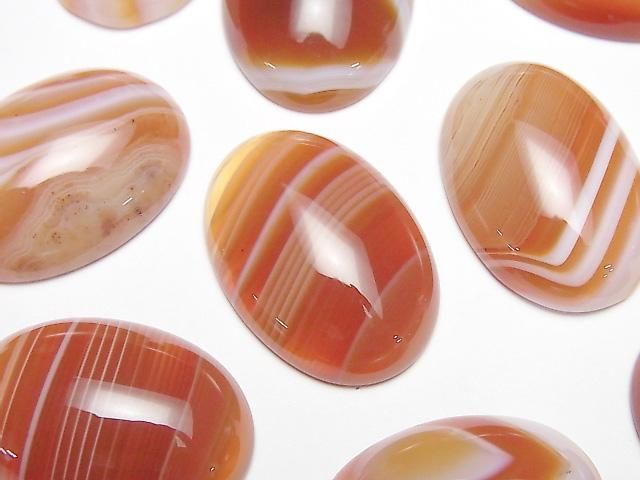 【動画】カーネリアン・サードニクス オーバル カボション25×18mm 3個の画像