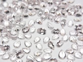 【動画】宝石質モルガナイトAAAA ルース ペアシェイプファセットカット4×3mm 5粒
