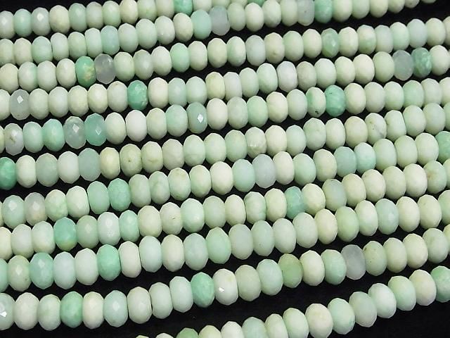 【動画】【素晴らしい輝き】クリソプレーズAA+ ボタンカット8×8×5mm 半連/1連(約38cm) サムネイル3