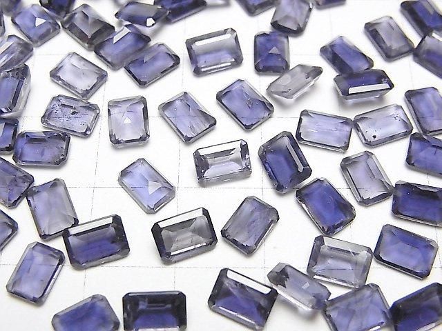【動画】宝石質アイオライトAAA ルース レクタングルファセットカット7×5mm 3粒 サムネイル3