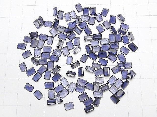 【動画】宝石質アイオライトAAA ルース レクタングルファセットカット7×5mm 3粒 サムネイル4
