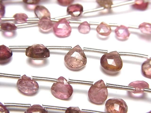 【動画】ピンクトルマリンAA+ マロン ブリオレットカット 1連(約16cm)の画像