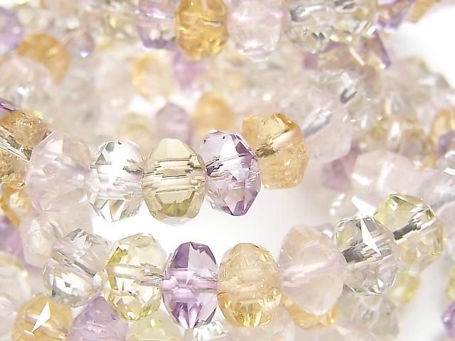 【動画】【素晴らしい輝き】宝石質いろんな天然石AAA- スターボタンカット9×9×6mm 1連(ブレス)の画像