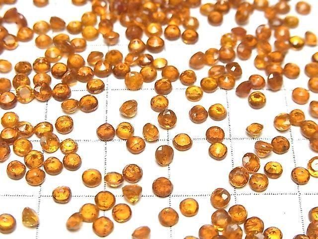 【動画】宝石質オレンジカイヤナイトAAA- ルース ラウンドファセットカット3×3mm 10粒 サムネイル3
