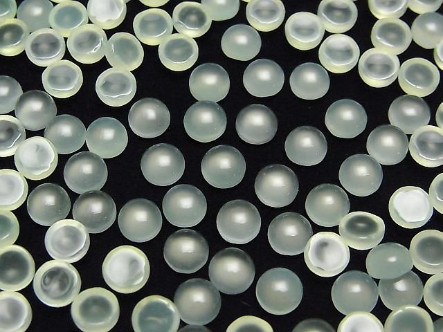 【動画】アップルグリーンカルセドニーAAA ラウンド カボション5×5mm 10個の画像