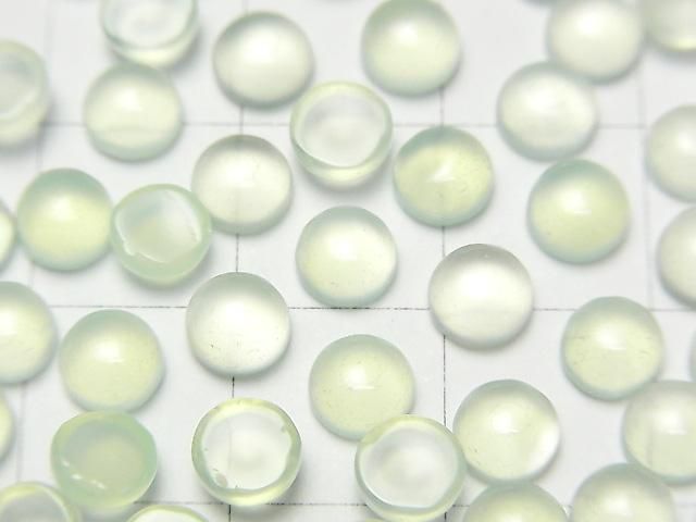 【動画】アップルグリーンカルセドニーAAA ラウンド カボション5×5mm 10個 サムネイル2