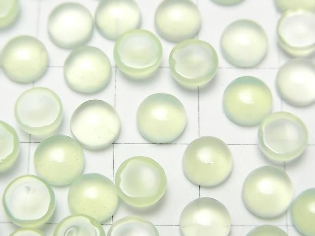 【動画】アップルグリーンカルセドニーAAA ラウンド カボション6×6mm 5個 サムネイル2