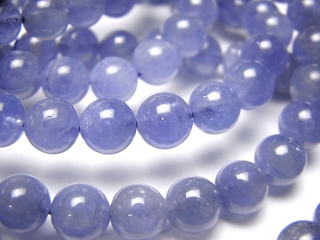 【動画】高品質タンザナイトAAA ラウンド7mm 1連(ブレス)の画像