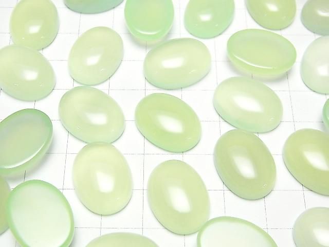 【動画】アップルグリーンカルセドニーAAA オーバル カボション20×15mm 1個 サムネイル3