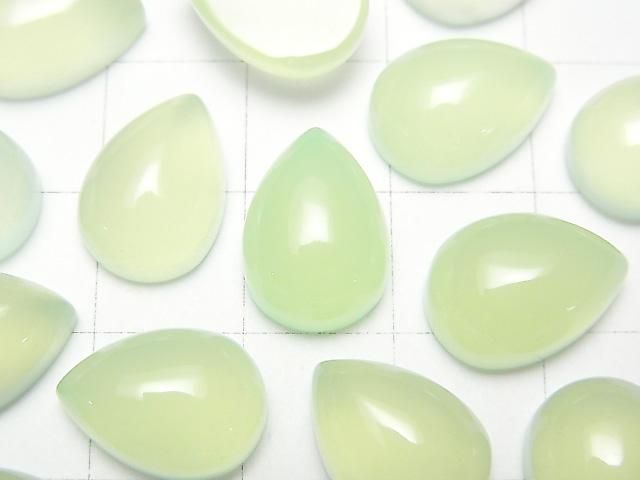 【動画】アップルグリーンカルセドニーAAA ペアシェイプ カボション14×10mm 3個 サムネイル2