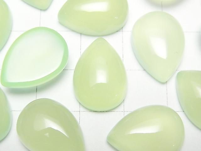 【動画】アップルグリーンカルセドニーAAA ペアシェイプ カボション18×13mm 1個 サムネイル2