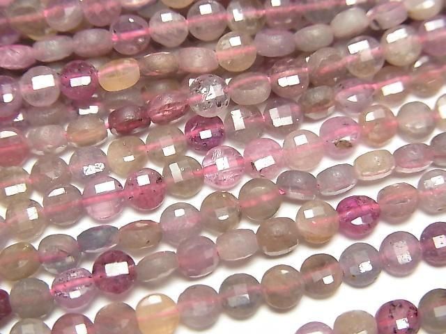 【動画】【素晴らしい輝き】マルチカラーサファイアAA コインカット4×4×2mm 1連(約37cm)の画像
