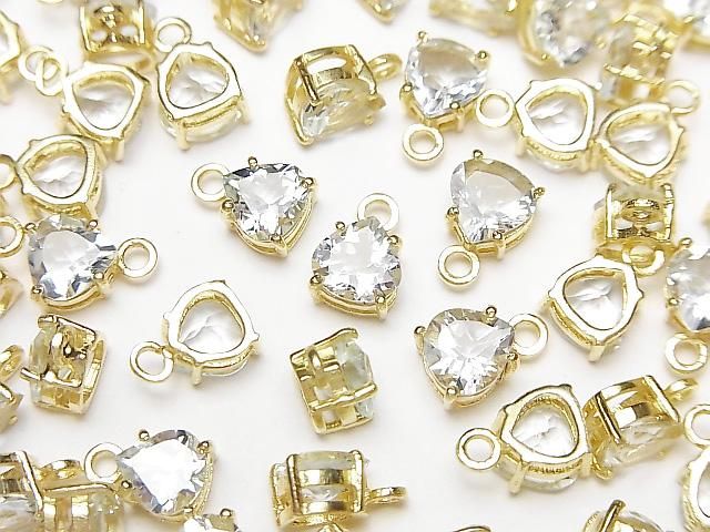 【動画】宝石質アクアマリンAAA 枠留めマロンファセットカット6×6mm 18KGP 2個の画像
