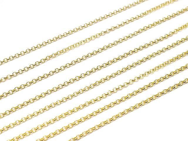 Silver925 ロロチェーン 1.6mm 18KGP 【40cm】【45cm】【50cm】【60cm】 ネックレス 1本の画像