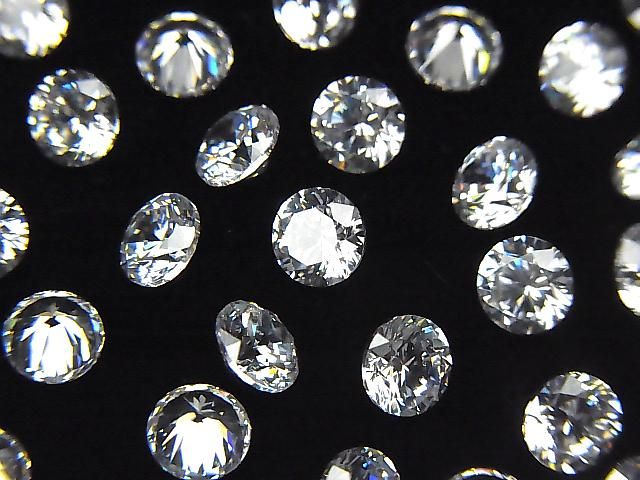 【動画】キュービックジルコニアAAA ルース ラウンドファセットカット5×5mm 20粒の画像
