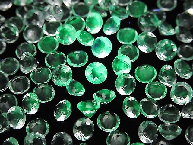 【動画】宝石質ハイアライトオパールAAA ルース ラウンドファセットカット5×5mm 2粒の画像