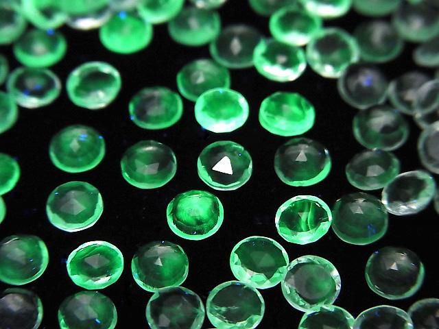 【動画】宝石質ハイアライトオパールAAA- ラウンド ローズカット4×4mm 5個の画像