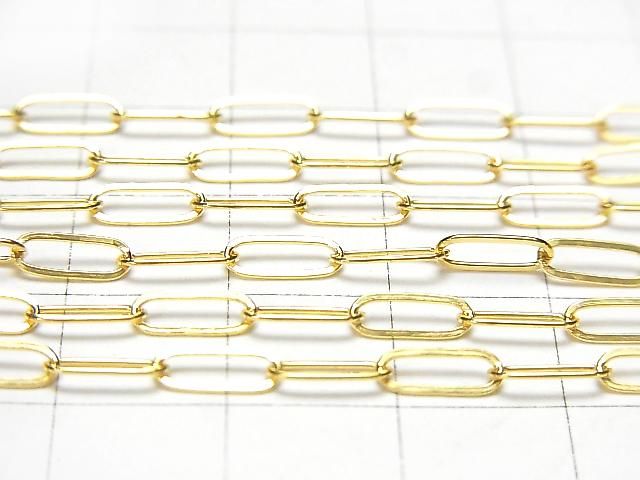 14KGF フラットオーバルチェーン 8×3mm 10センチ サムネイル2