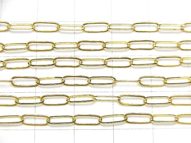 14KGF フラットオーバルチェーン 8×3mm 10センチ サムネイル3