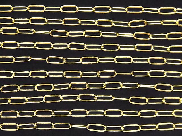 14KGF フラットオーバルチェーン 8×3mm 10センチ サムネイル4