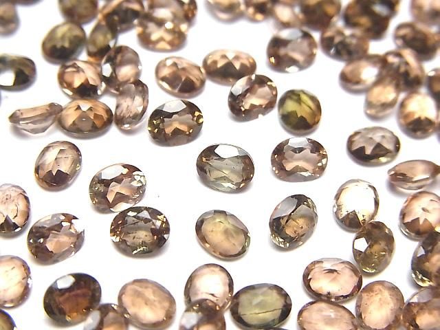 【動画】宝石質アンダルサイトAAA ルース オーバルファセットカット5×4mm 5粒の画像
