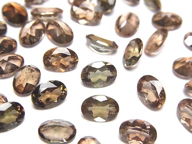 【動画】宝石質アンダルサイトAAA ルース オーバルファセットカット7×5mm 3粒の画像