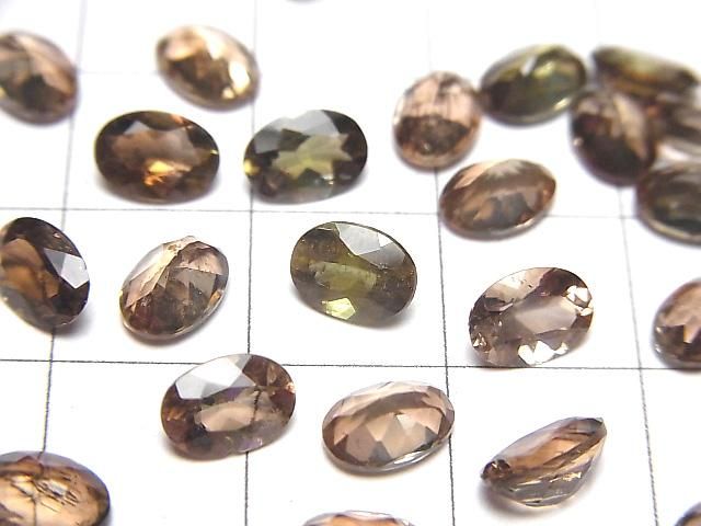 【動画】宝石質アンダルサイトAAA ルース オーバルファセットカット7×5mm 3粒 サムネイル2