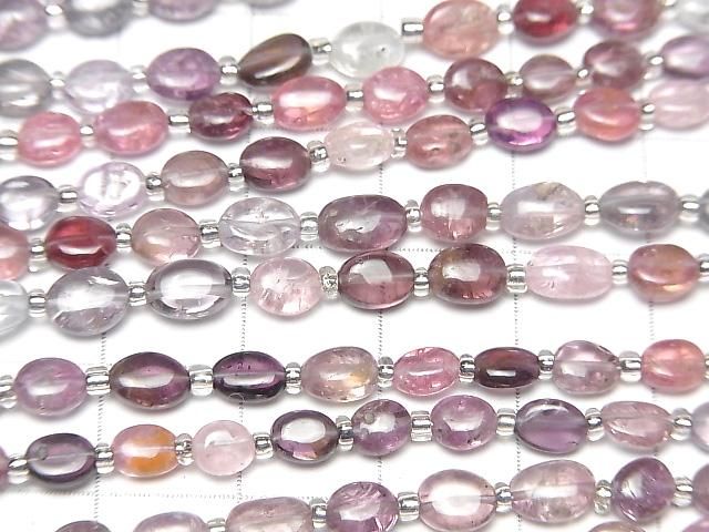【動画】宝石質非加熱マルチカラーサファイアAAA- オーバル 半連/1連(約18cm) サムネイル3