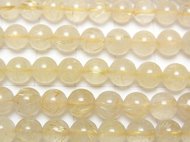 【動画】ルチルクォーツAA+ ラウンド6mm 1連(約38cm) サムネイル2