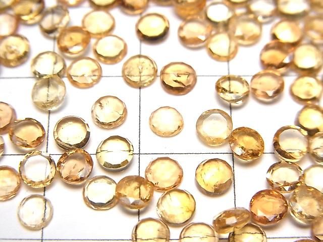 【動画】宝石質インペリアルトパーズAAA- ラウンド ローズカット4×4mm 5個 サムネイル2
