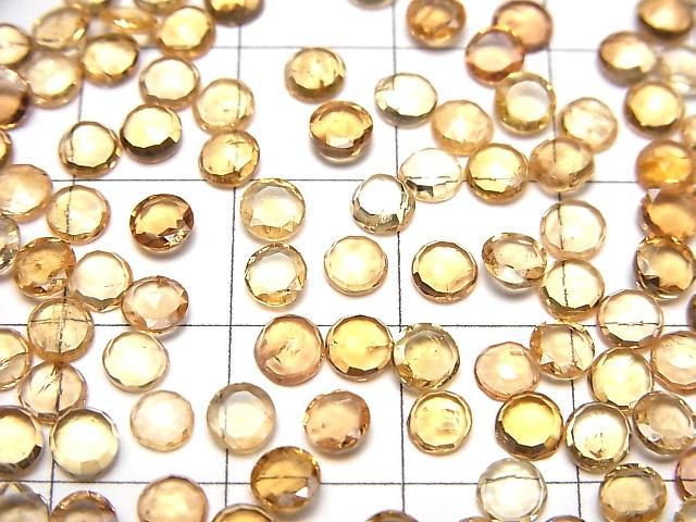 【動画】宝石質インペリアルトパーズAAA- ラウンド ローズカット4×4mm 5個 サムネイル3