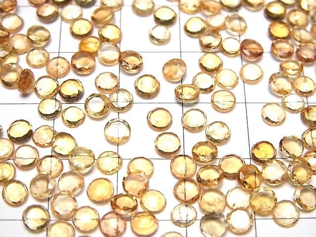 【動画】宝石質インペリアルトパーズAAA- ラウンド ローズカット4×4mm 5個 サムネイル4