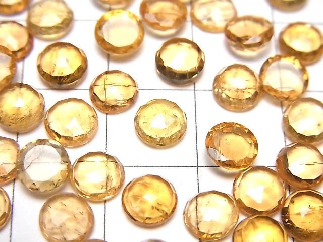 【動画】宝石質インペリアルトパーズAAA- ラウンド ローズカット6×6mm 3個 サムネイル2