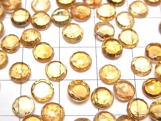 【動画】宝石質インペリアルトパーズAAA- ラウンド ローズカット6×6mm 3個 サムネイル3
