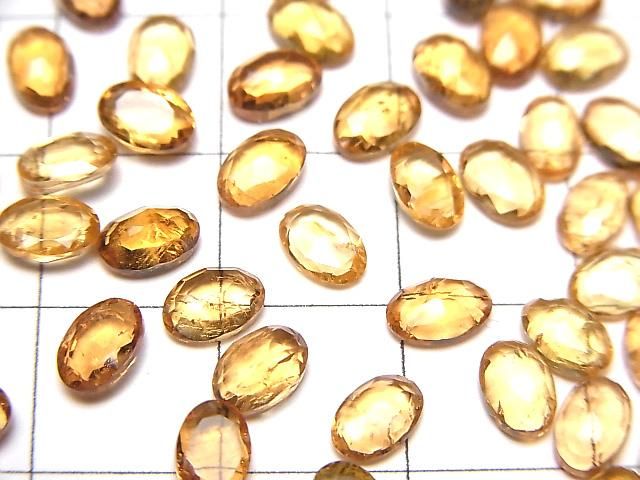 【動画】宝石質インペリアルトパーズAAA- オーバル ローズカット6×4mm 4個 サムネイル2